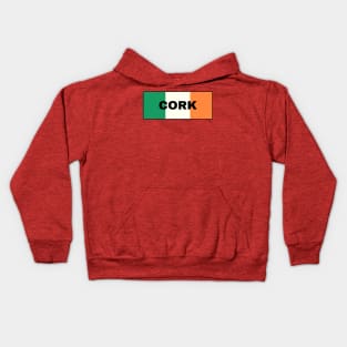 Cork City in Irish Flag Kids Hoodie